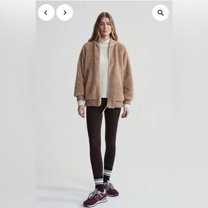 Varley Ella Long Line Sherpa Bomber Chanterelle Size S NWT Sold Out